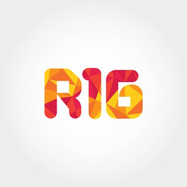 Geometrik sayı ve harf logo