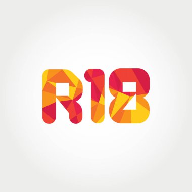 Geometrik sayı ve harf logo