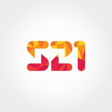 Geometrik sayı ve harf logo