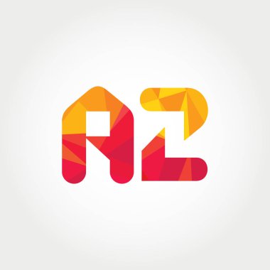 Geometrik sayı ve harf logo