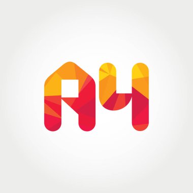 Geometrik sayı ve harf logo