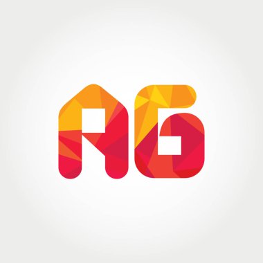 Geometrik sayı ve harf logo