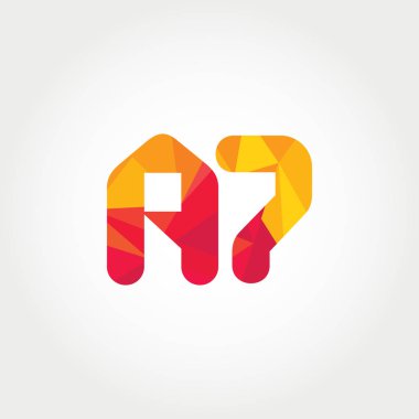 Geometrik sayı ve harf logo