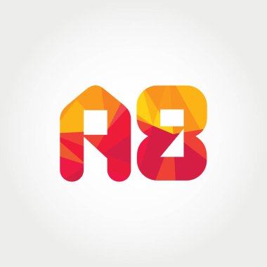 Geometrik sayı ve harf logo