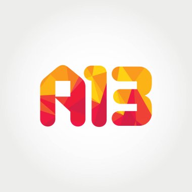 Geometrik sayı ve harf logo