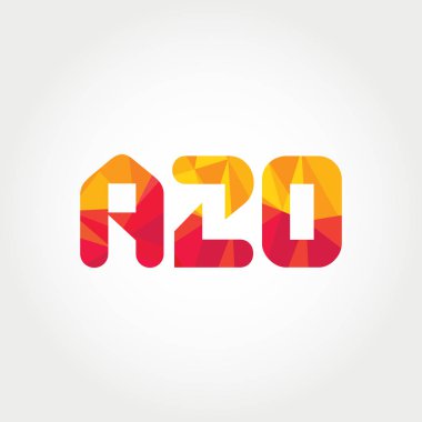 Geometrik sayı ve harf logo