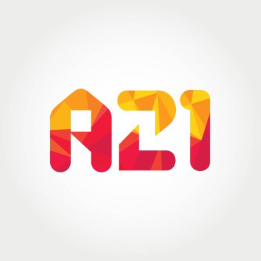 Geometrik sayı ve harf logo