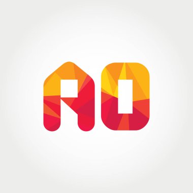 Geometrik sayı ve harf logo