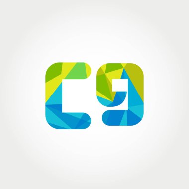 Geometrik sayı ve harf logo