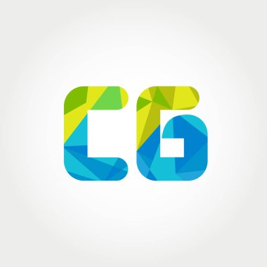 Geometrik sayı ve harf logo