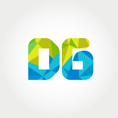 Geometrik sayı ve harf logo