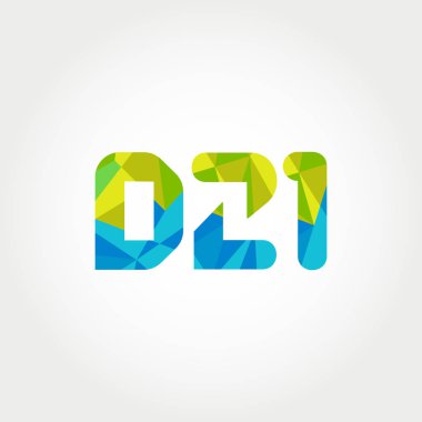 Geometrik sayı ve harf logo