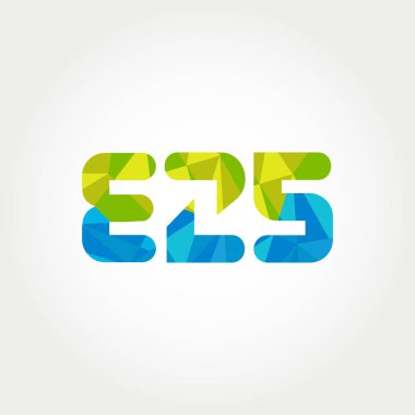 Geometrik sayı ve harf logo