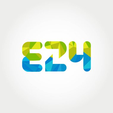 Geometrik sayı ve harf logo