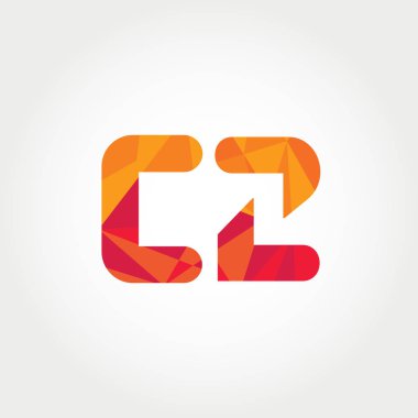 Geometrik sayı ve harf logo