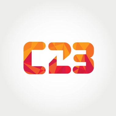 Geometrik sayı ve harf logo