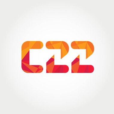 Geometrik sayı ve harf logo