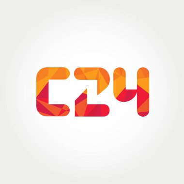 Geometrik sayı ve harf logo