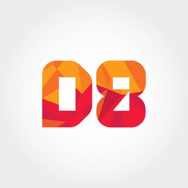 Geometrik sayı ve harf logo