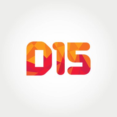 Geometrik sayı ve harf logo