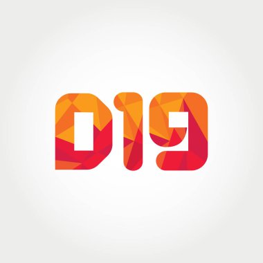 Geometrik sayı ve harf logo