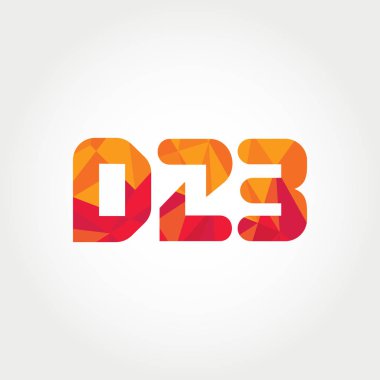 Geometrik sayı ve harf logo