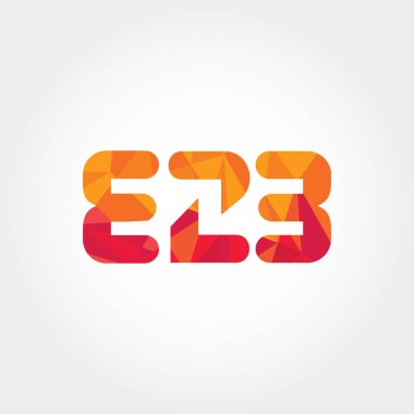 Geometrik sayı ve harf logo