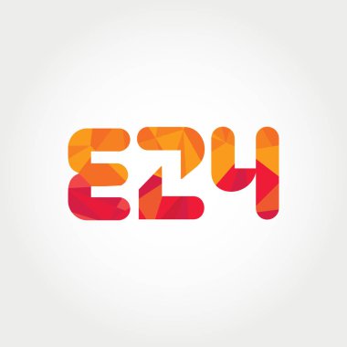 Geometrik sayı ve harf logo