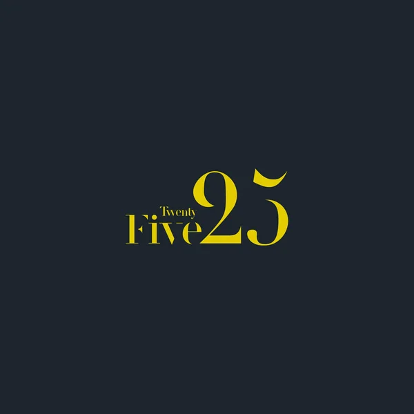 Twenty five Company Logo — Stock Vector