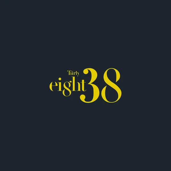 Třicet osm firemní Logo — Stockový vektor
