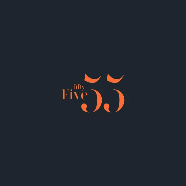 П'ятдесят п'ять номер логотип компанії — стоковий вектор