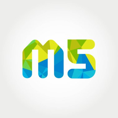 Geometrik sayı ve harf logo