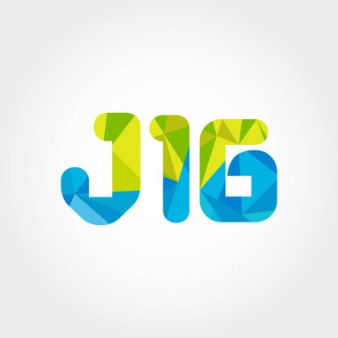 Geometrik sayı ve harf logo