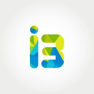 Geometrik sayı ve harf logo