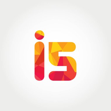 Geometrik sayı ve harf logo