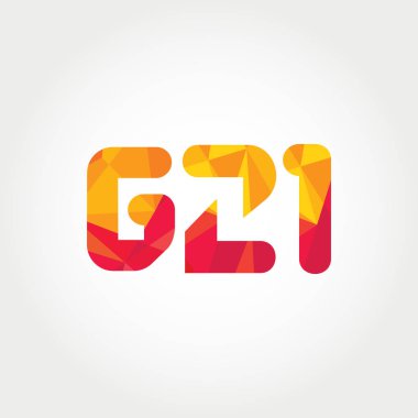 Geometrik sayı ve harf logo