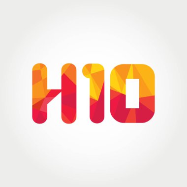 Geometrik sayı ve harf logo