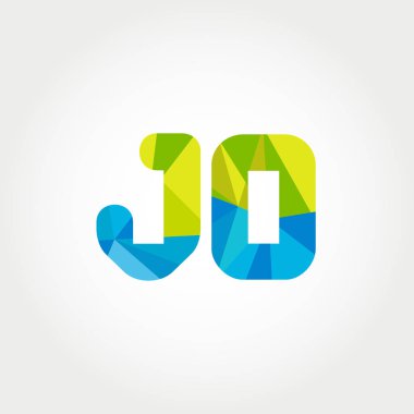 Geometrik sayı ve harf logo