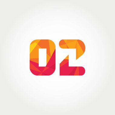 Geometrik sayı ve harf logo