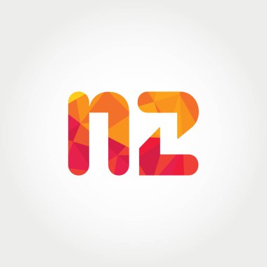 Geometrik sayı ve harf logo