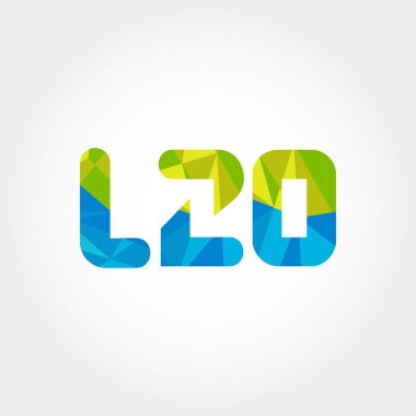 Geometrik sayı ve harf logo