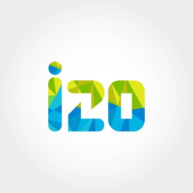 Geometrik sayı ve harf logo