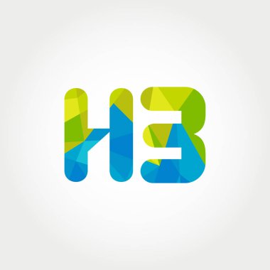 Geometrik sayı ve harf logo