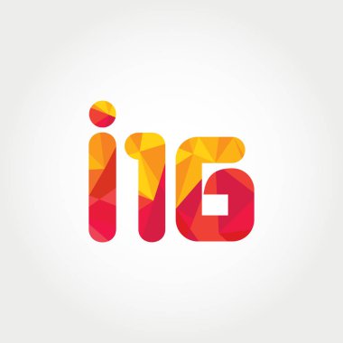 Geometrik sayı ve harf logo