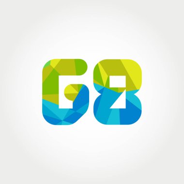 Geometrik sayı ve harf logo