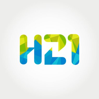 Geometrik sayı ve harf logo