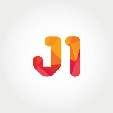 Geometrik sayı ve harf logo