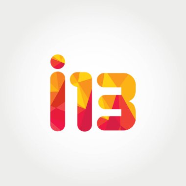 Geometrik sayı ve harf logo