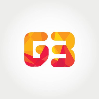 Geometrik sayı ve harf logo