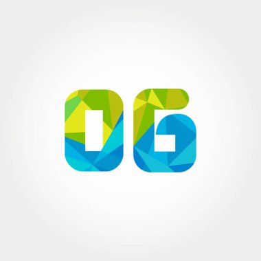 Geometrik sayı ve harf logo